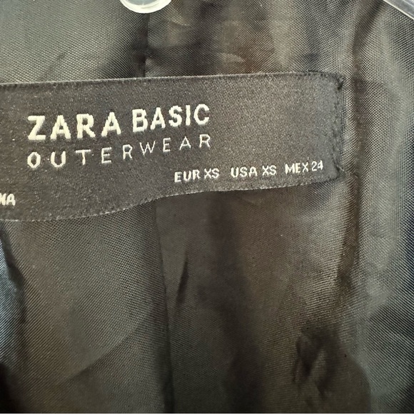 Zara Basic Women’s (Vintage) Leather Biker Jacket Size XS NWOT - Picture 3 of 8